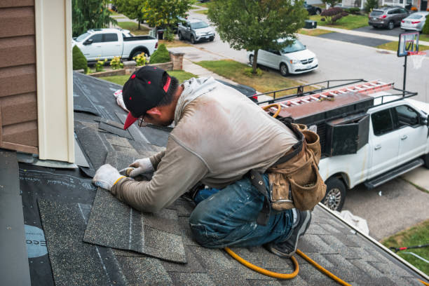 Professional Roofing technician working in Chataignier, LA